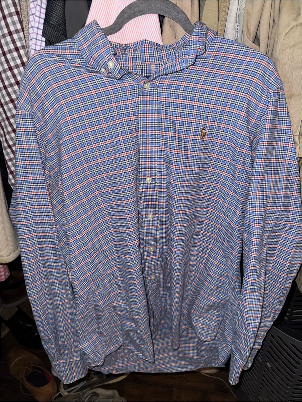 Ralph Lauren Blue & Pink Plaid Button-Down Shirt